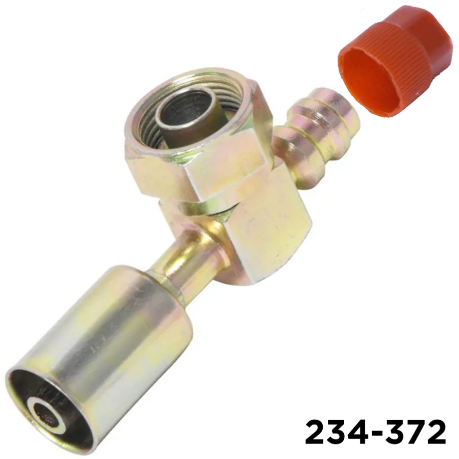 Compressor Service Valve Fitting Beadlock Tube O x #8 Hose 134A