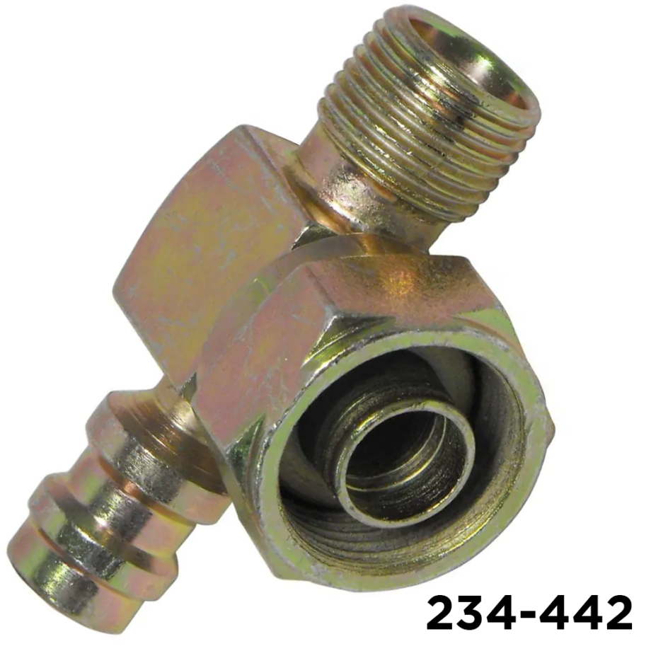 Compressor Service Valve Fitting 134A Tube-O x #8 Hose