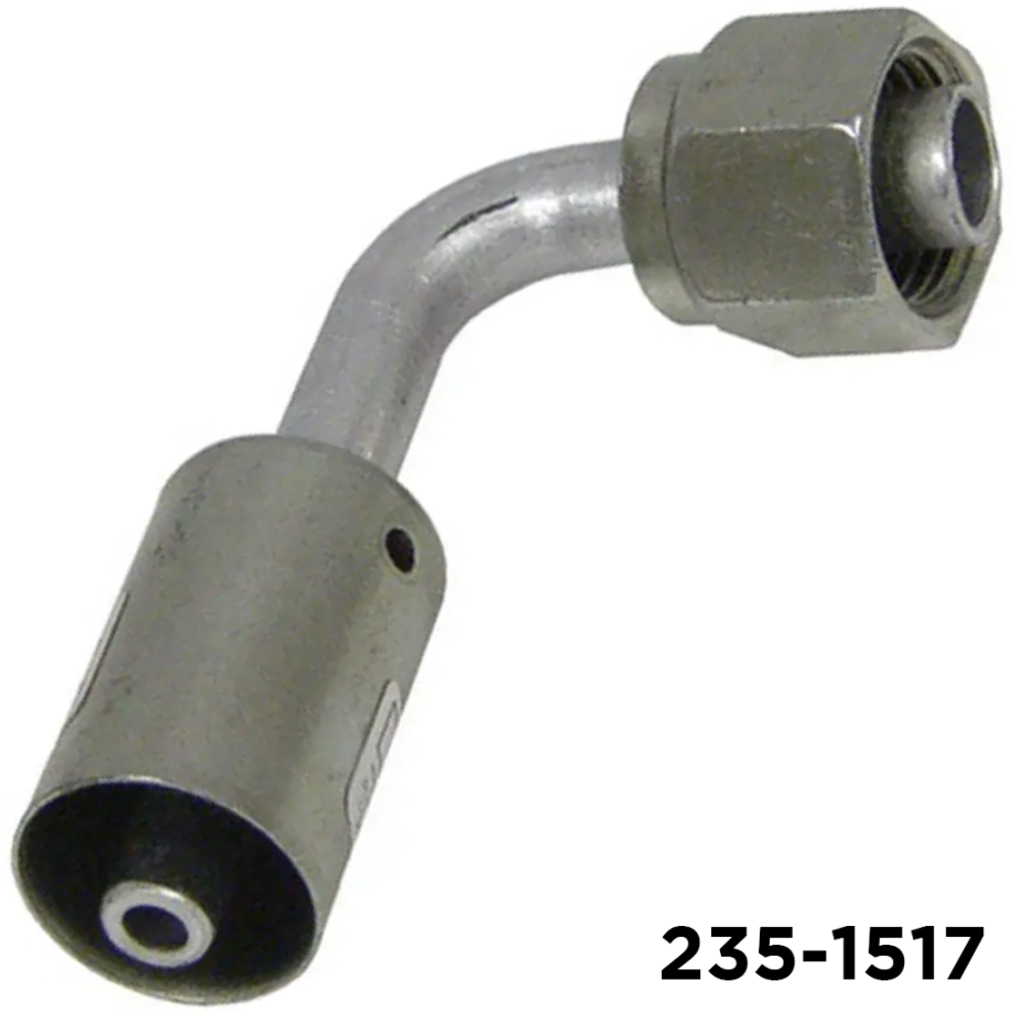 Beadlock Fitting 90 Degree #8 Female Oring x #6 Hose