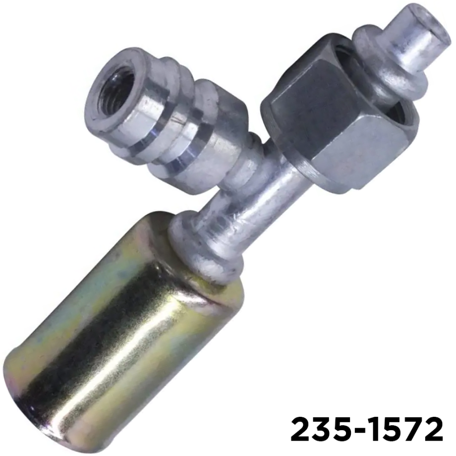 Beadlock Fitting Straight R134a 16mm Service Port #6 Female Oring
