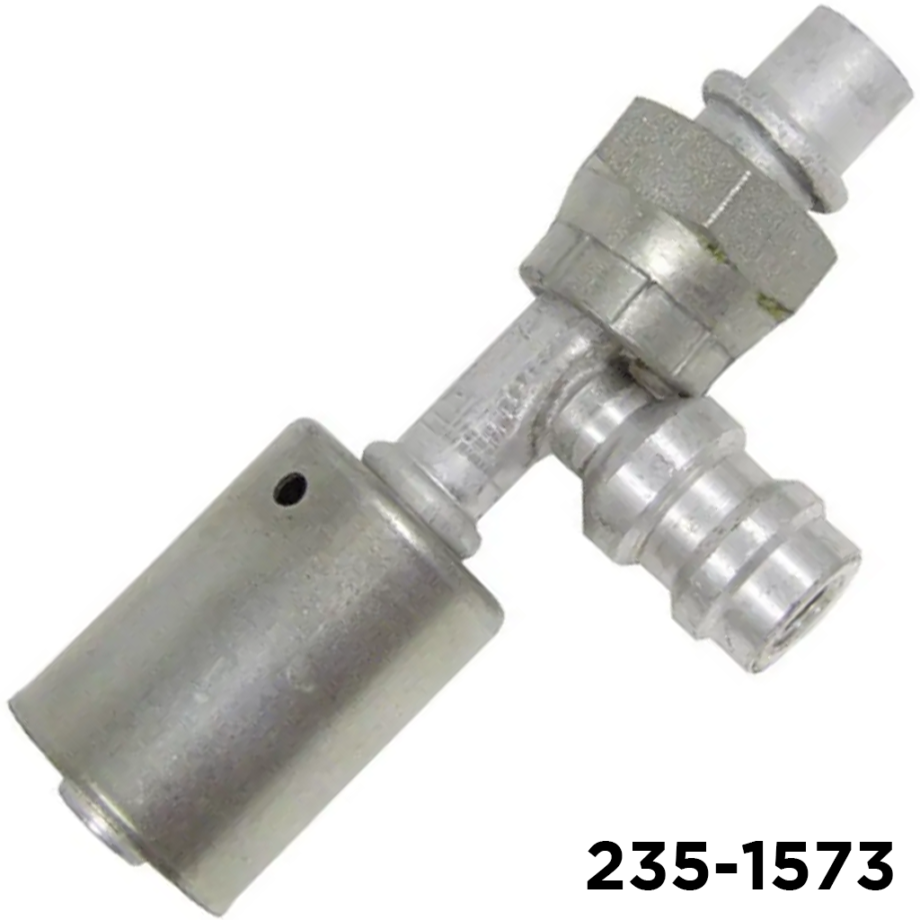 thumbnail image 2 of AC Fitting Set – #8 & #10 Female O-Ring Beadlock 90 Degree With R134a Pressure Valve 2 of 2