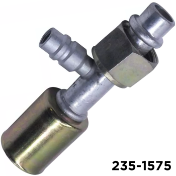 Beadlock Fitting Straight R134a 13mm Port #10 Fem Oring X #12 Hose