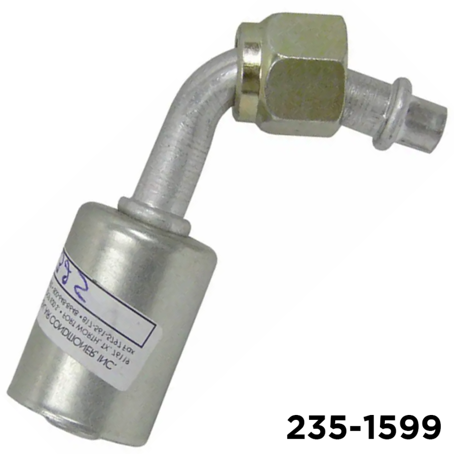 Beadlock Fitting 90 Degree #6 Female Oring x #8 Hose
