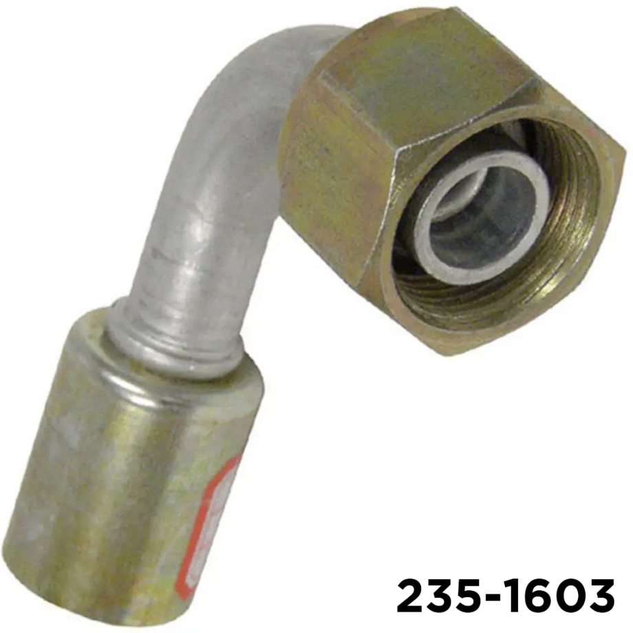 Beadlock Fitting 90 Degree #12 Female Oring x #10 Hose
