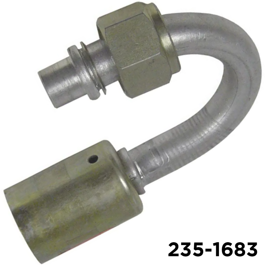 Beadlock Fitting 180 Degree #8 Female Oring x #8 Hose