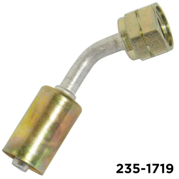 Beadlock Fitting 45 Degree Metric 18mm Female Oring x #6 Hose