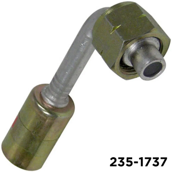 Beadlock Fitting 90 Degree Metric 20mm Female Oring x #6 Hose