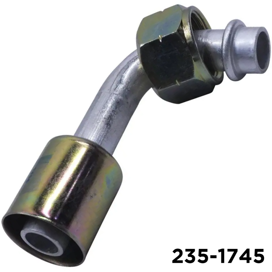 Beadlock Fitting 90 Degree Metric 27mm Female Oring x #12 Hose