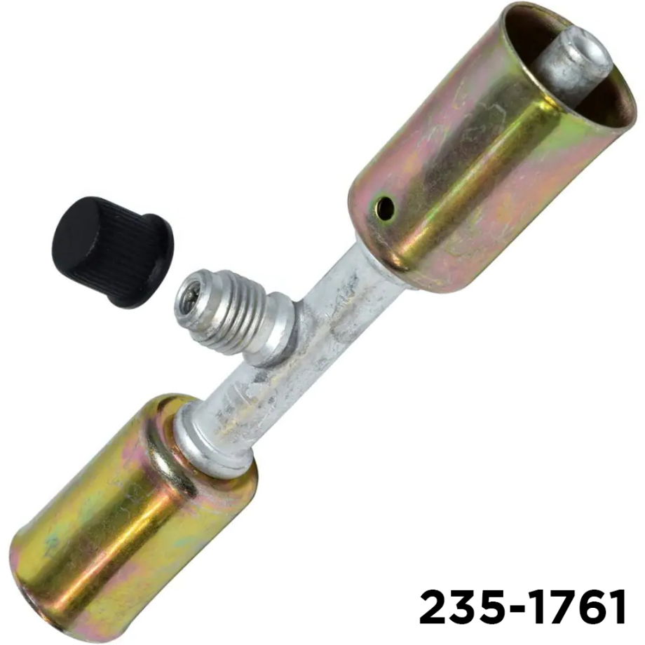 Beadlock Fitting Straight Splicer #6 Hoses W/R12 Service Port