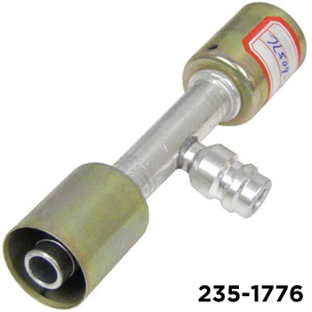Beadlock Fitting Straight Splicer #10 Hoses W/R134a Hi Side Port