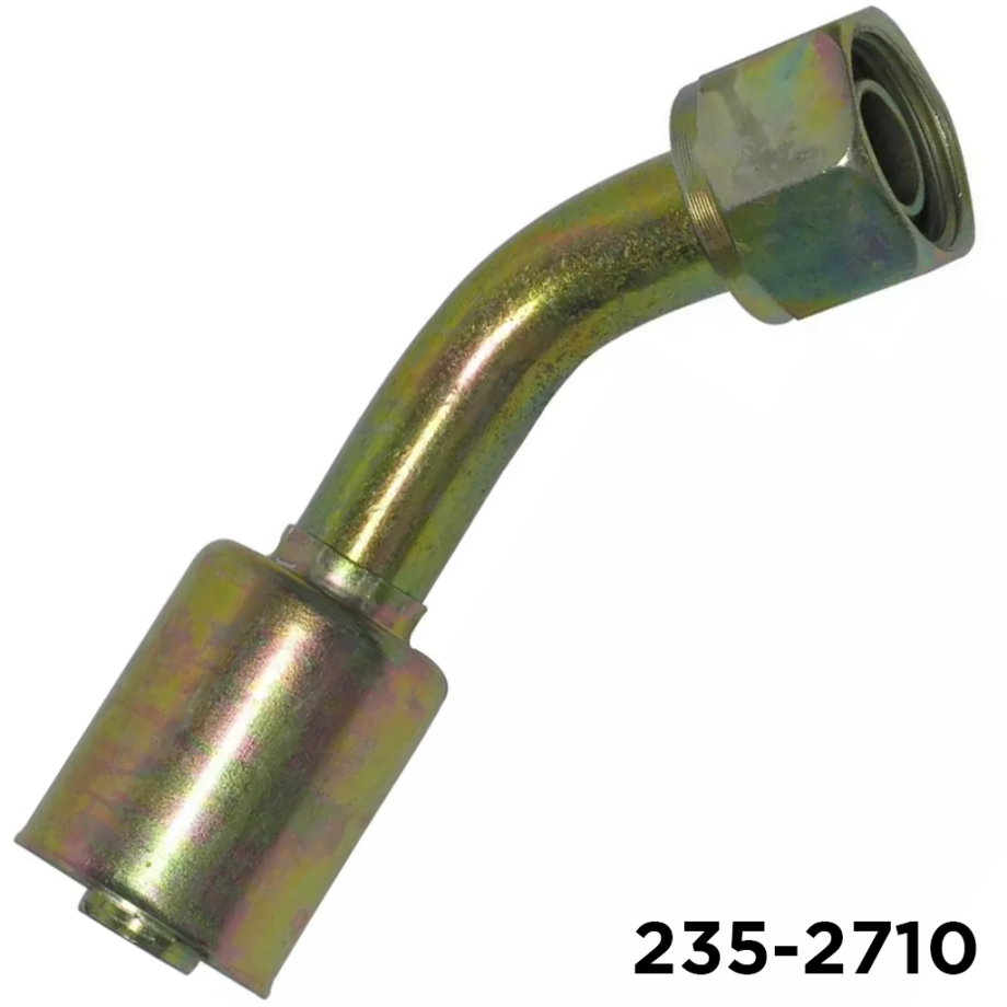 Beadlock Fitting Steel 45 Degree #10 Female Oring x #12 Hose