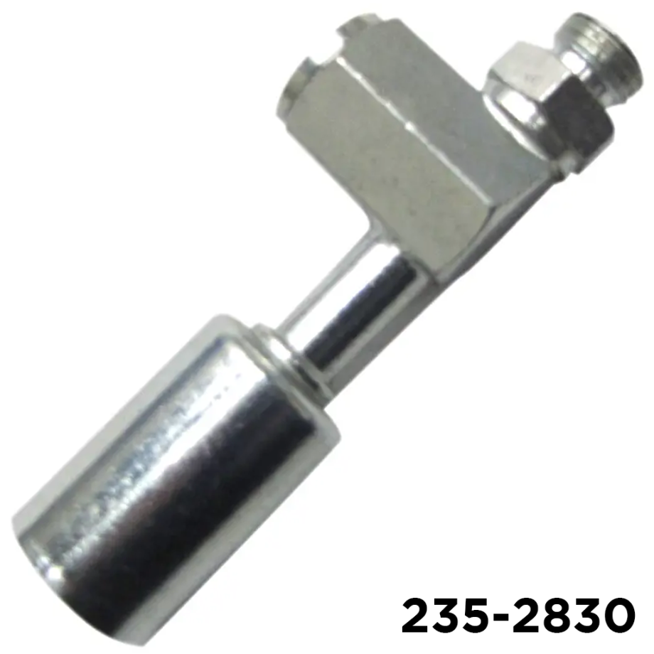 Beadlock Fitting Steel W/Sight Glass #6 QD x #6 Hose
