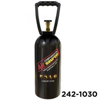 Air Source 10 Lb Liquid CO2 Cylinder With Carry Handle Black