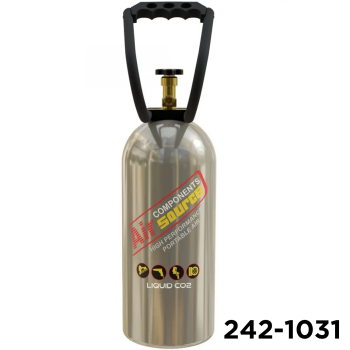 Air Source 10 Lb Liquid CO2 Cylinder With Carry Handle Silver