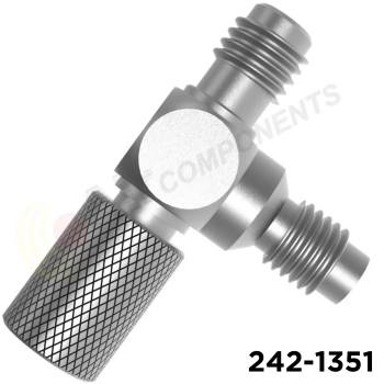 Adapter Vacuum Tee 1/4 Female Flare X 1/4 Male Flare X 1/2" Male Acme