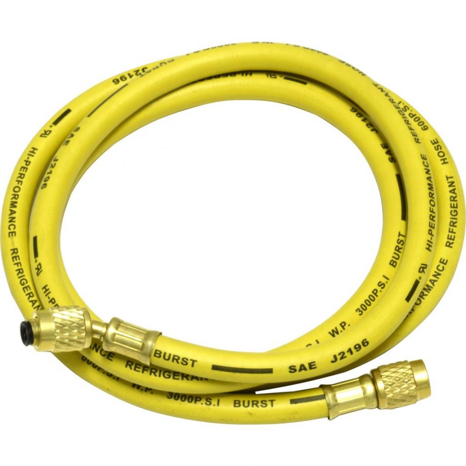 Yellow 60'' hose with standard fittings for R12