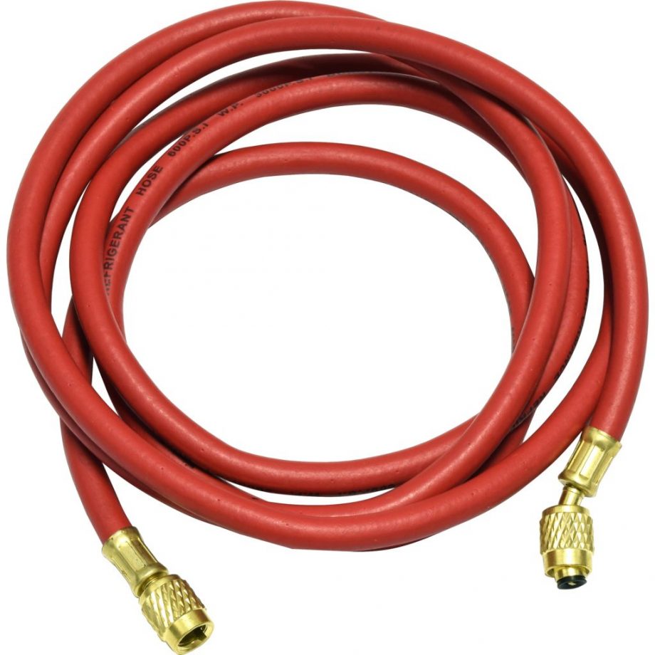 red 96" hose with standard fittings for R12