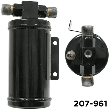 Receiver Drier RV / Motor Home 18mm X 18mm Male Insert Oring With Sevice Port, Sight Glass & Bracket