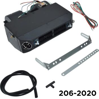 Universal Under Dash Unit Black Face 4 Louvers 12V