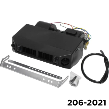 Universal Under Dash Unit Black Face 4 Louvers 24V
