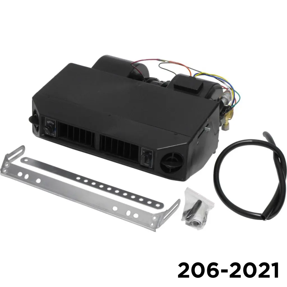 Universal Under Dash Unit Black Face 4 Louvers 24V