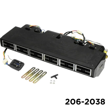 Under Dash Unit  Large 6 Outlet Black W/Controls 24V