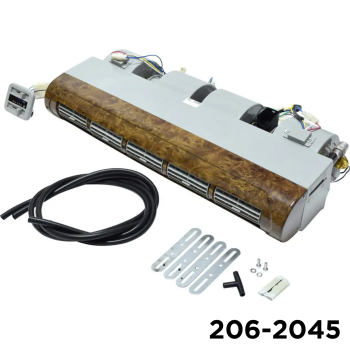 Under Dash Unit Large 6 Outlet Wood Grain W/Controls 12V