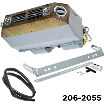 Universal Under Dash Unit Wood Grain With 4 Louvers 24V
