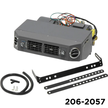 Universal Under Dash Unit Gray With 4 Louvers 12V