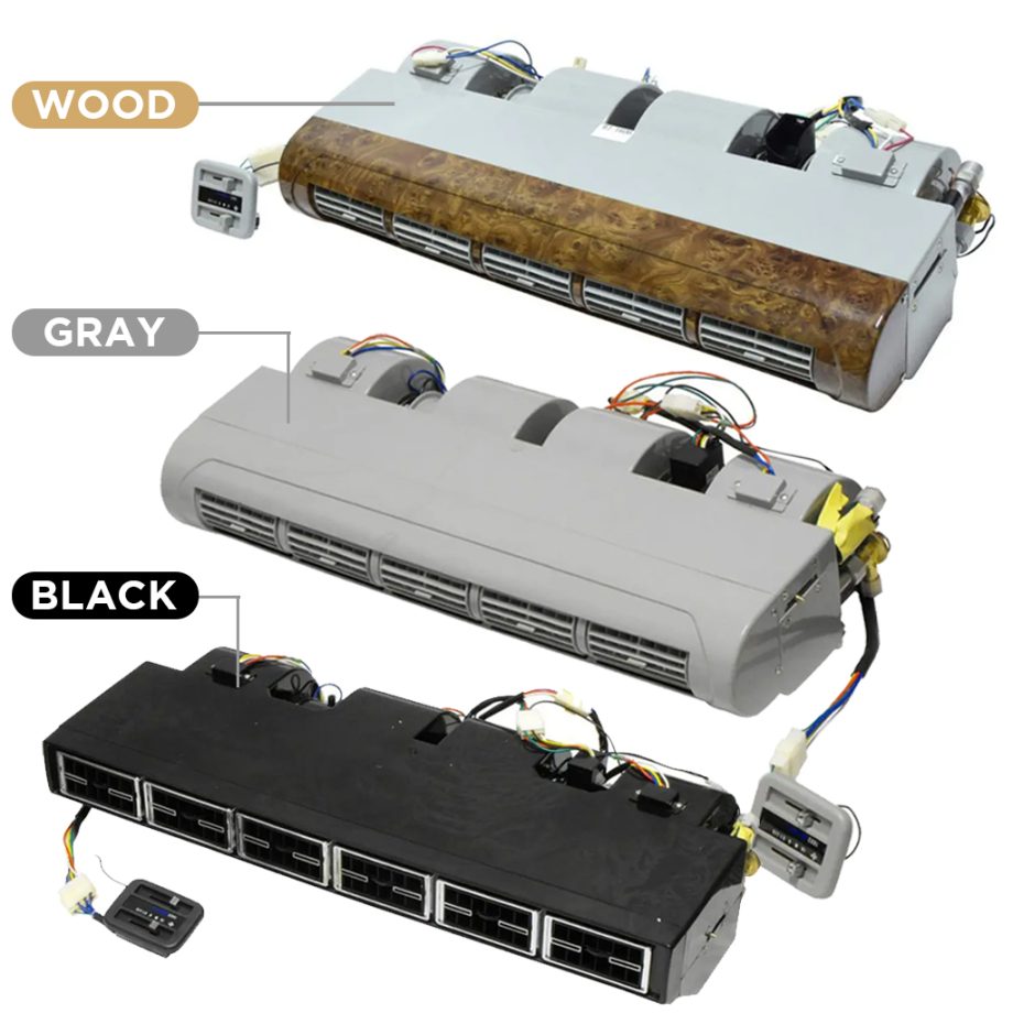 Universal A/C Under Dash Large Kit Black, Gray or Wood 12V