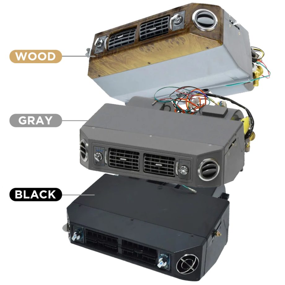 Universal A/C Under Dash Kit  Black, Gray or Wood 12V