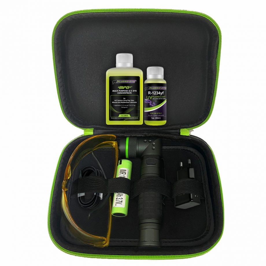 Fluoro-Dye A/C Start Up Kit High Intensity UV Light For 134A, R12, 410A, 22 & 1234YF 28 Applications W/O Injector