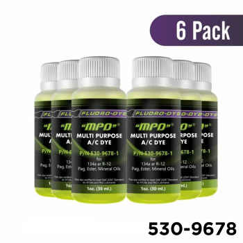 Fluoro-Dye MPD™ 134a & R-12 Universal A/C Dye 1 oz. 6 pack (24 Applications)