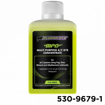 Fluoro-Dye MPD™ 134a & R-12 Universal A/C Dye - 2 oz Bottle. (24 applications)