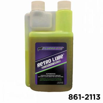 Retro Lube A/C Compressor Lubricant With Universal A/C Dye For 134a & R12 Systems 16oz
