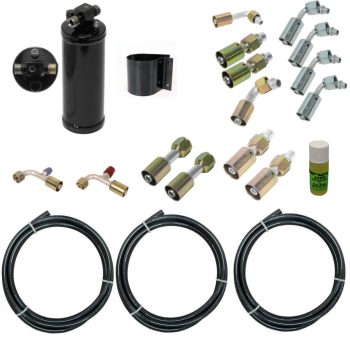 AC Hose Hot Rod Kit 14 Hose Fittings, 18 Feet Of Hose, Drier, Bracket &1 Application Of Fluoro-Dye