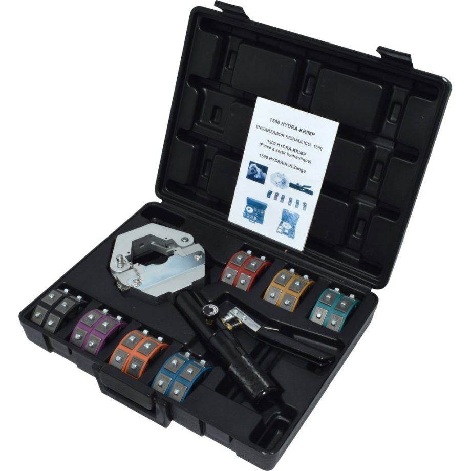 AC Hose Master Builder kit With Hydraulic Crimper, 55 Fittings and 75' of Hose