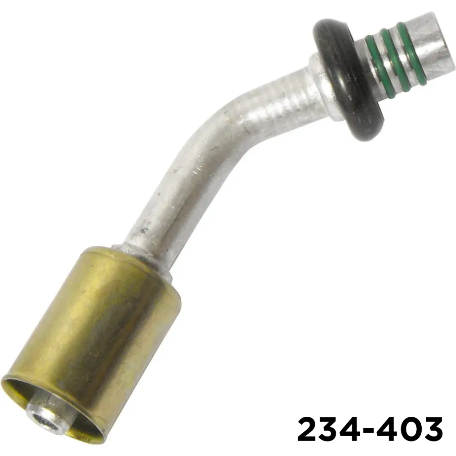 Beadlock Fitting Spring Lock 45 Degree #8 Male Oring x #8 Hose
