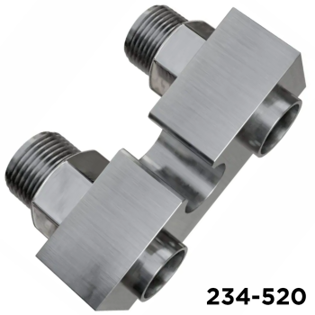 Compressor Fitting Block FS10 8 x 10 Male Insert oring