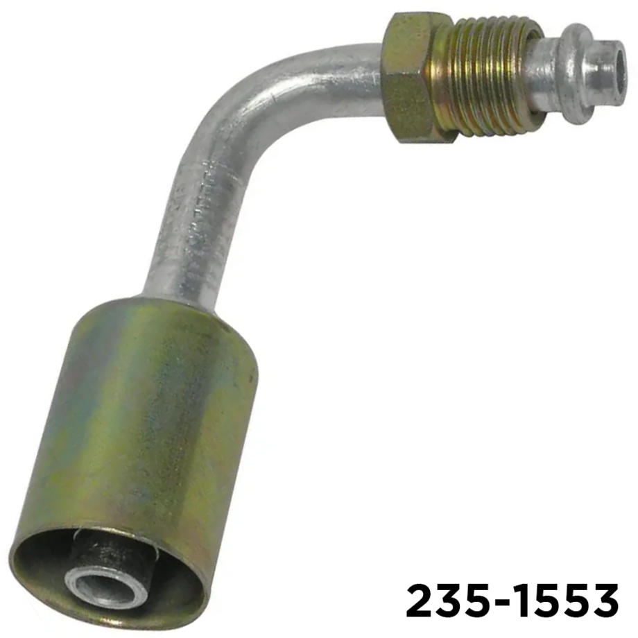 Beadlock Fitting 90 Degree #6 Male Oring  x  #8 Hose