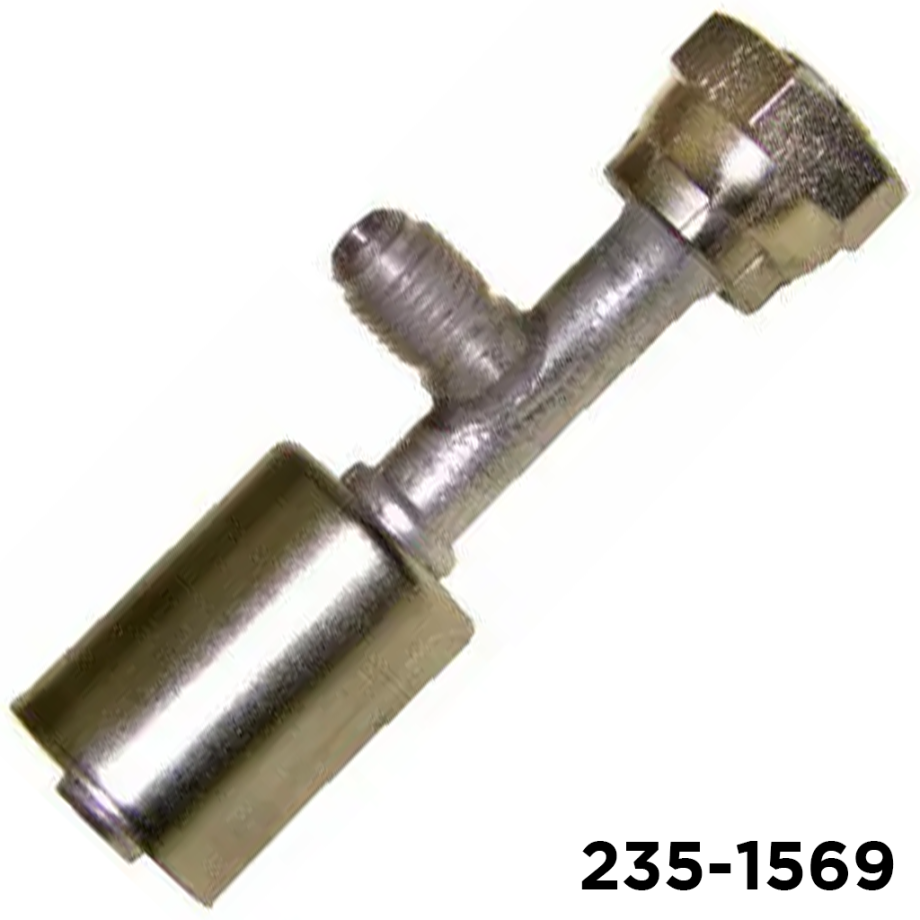 Beadlock Fitting Straight #10 Female Oring x #10 Hose W/R12 Service Port