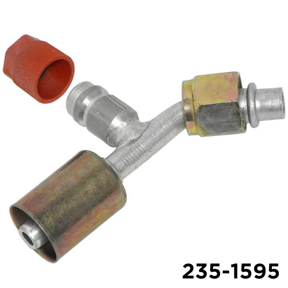 Beadlock Fitting 45 Deg R134a 13mm Port #10 Fem Oring x #10 Hose