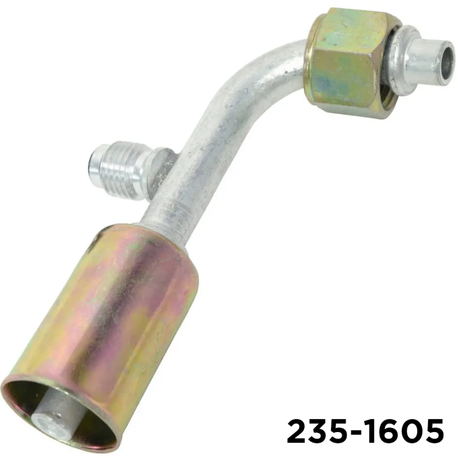 Beadlock Fitting 90 Degree R12 Service Port #6 Female Oring x #6 Hose