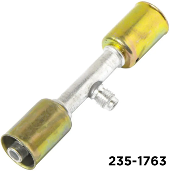 Beadlock Fitting Straight Splicer #8 Hoses W/ R12 Service Port