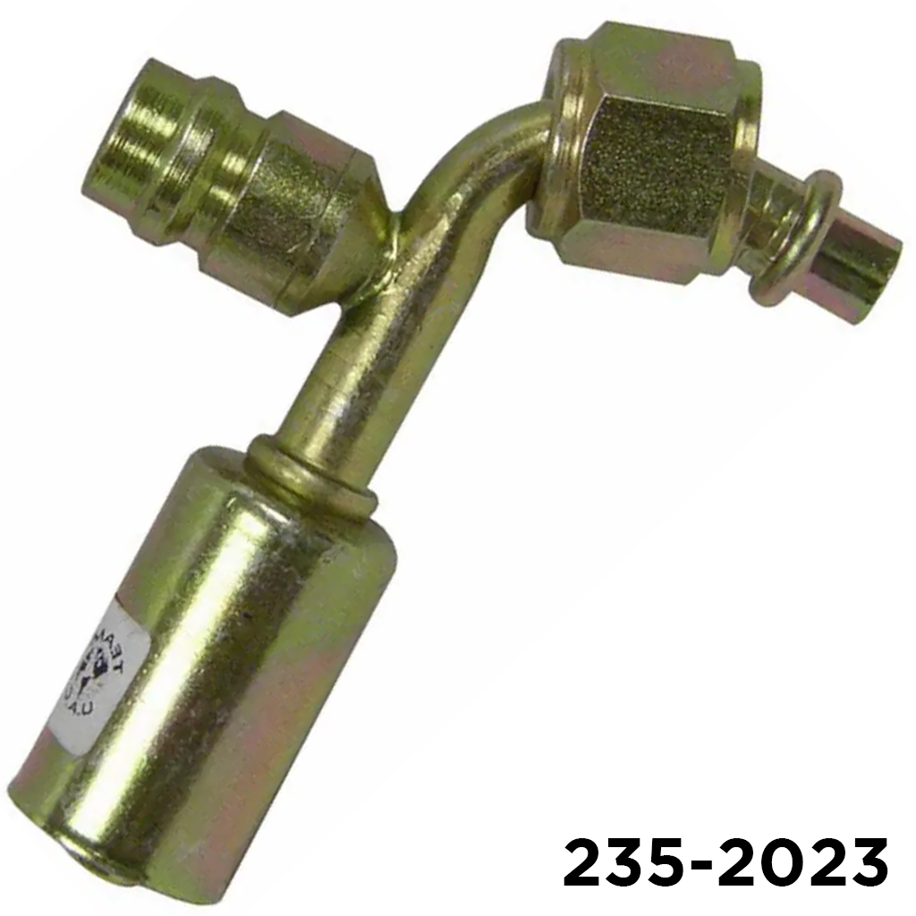 AC Fitting Set – #8 & #10 Female O-Ring Beadlock 90 Degree With R134a Pressure Valve