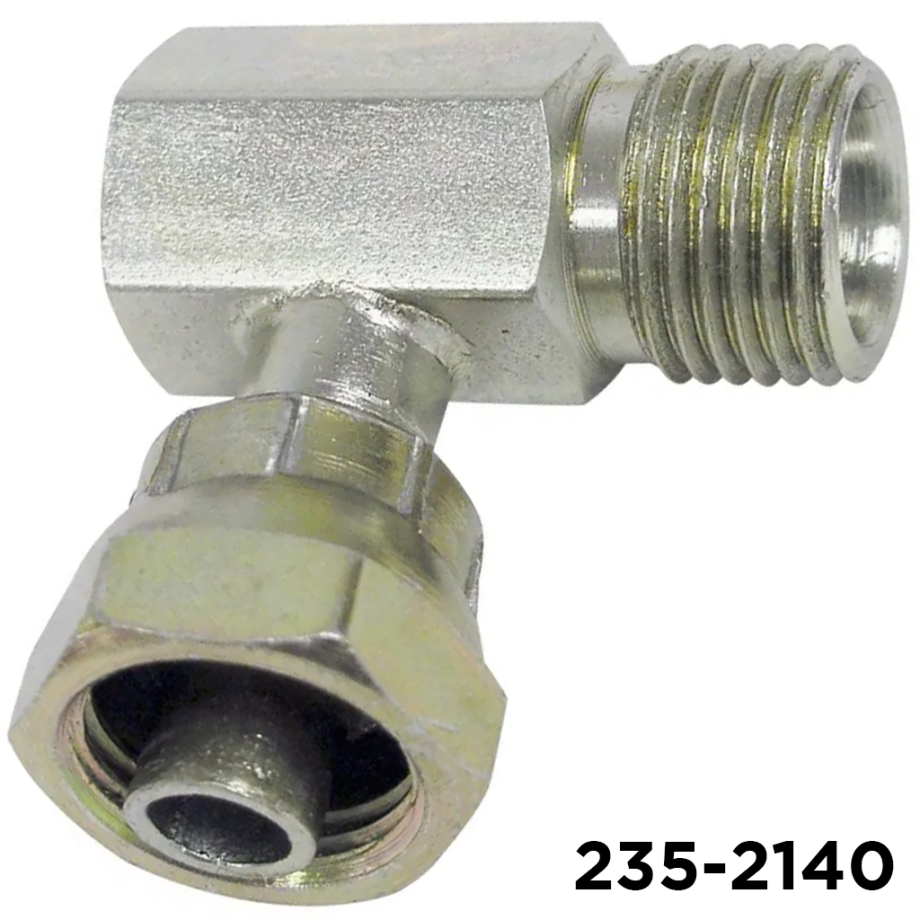 Fitting Compressor 90 Degree #8 Female Oring x #8 Male Insert Oring