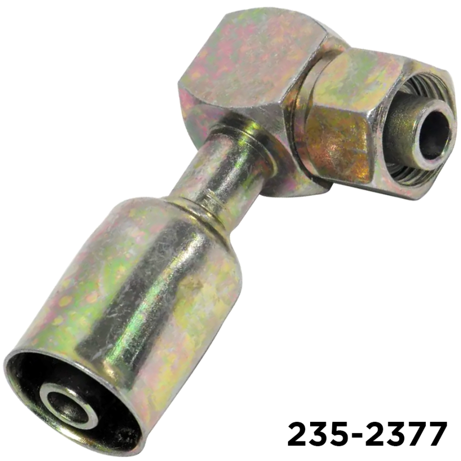 Beadlock Fitting Steel 90 Degree Short Drop #8 x #8 Hose