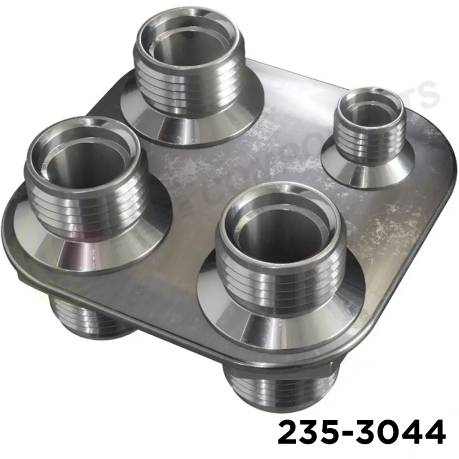 Bulkhead Fitting #6, #10, #10, #10 Square W/Fittings & Orings