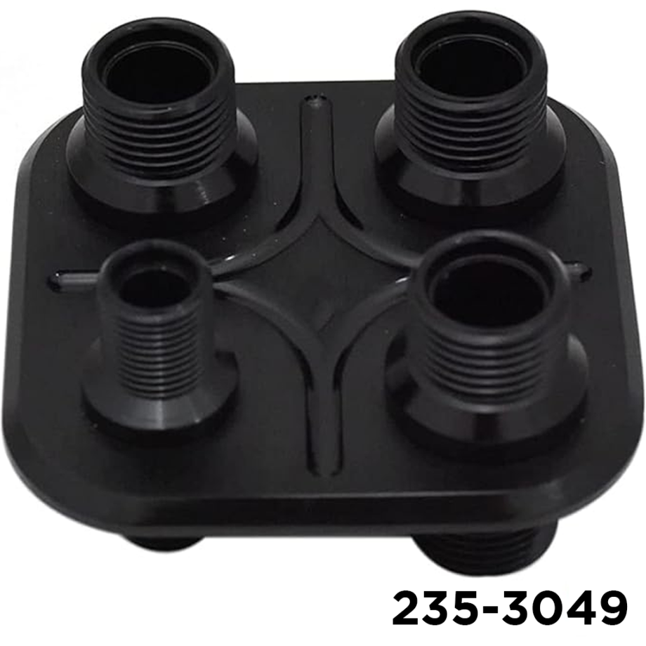 Bulkhead Fitting #6, #10, #10, #10 Plate Diamond 4 Hole