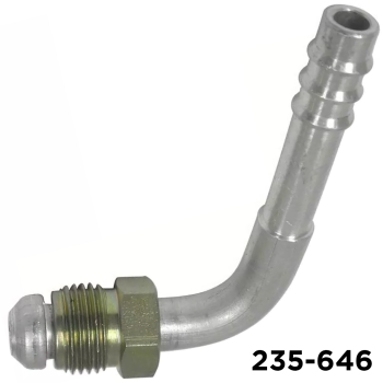 Fitting Barb 90 Degree #6 Male Flare x #6 Hose